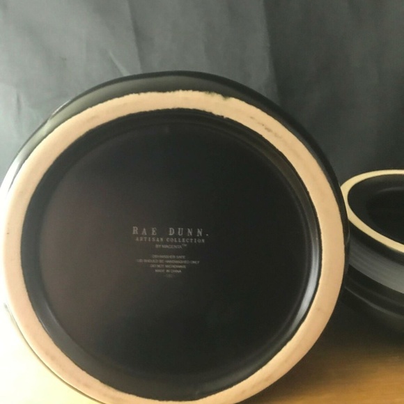 NEW Rae Dunn Artisan Collection by Magenta Black CANISTER/JAR "HOLD" 9.25" TALL - Picture 5 of 5